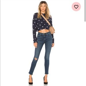 J Brand 811 mid-rise skinny destructed jeans